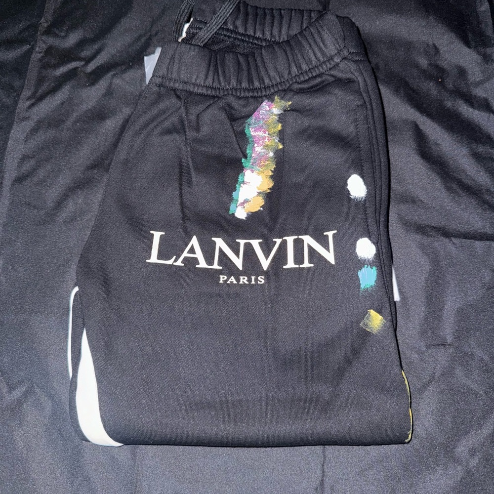 Lanvin x Gallery Department Black Flare Pants with Colorful Accents - Picture 3 of 9